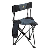 Quik-E-Seat Stool with Padded Backrest - Black